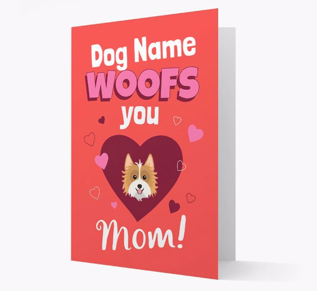 'I Woof You Mom' - Personalized {breedFullName} Card 